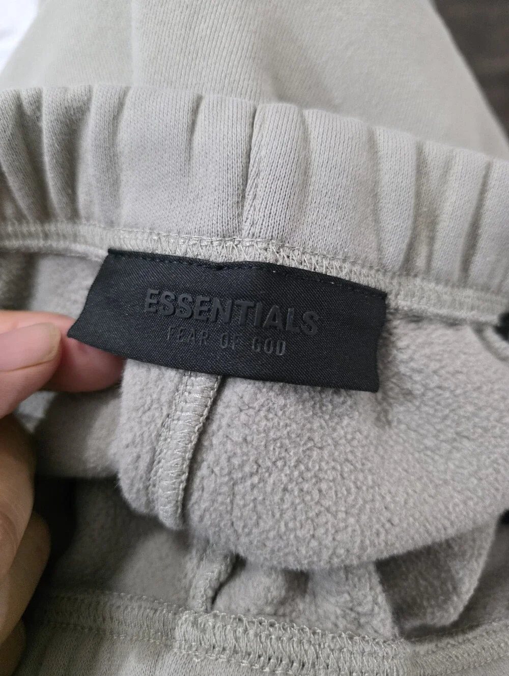 Fear of God Essentials Mens Sweatpants Tan Fleece Joggers